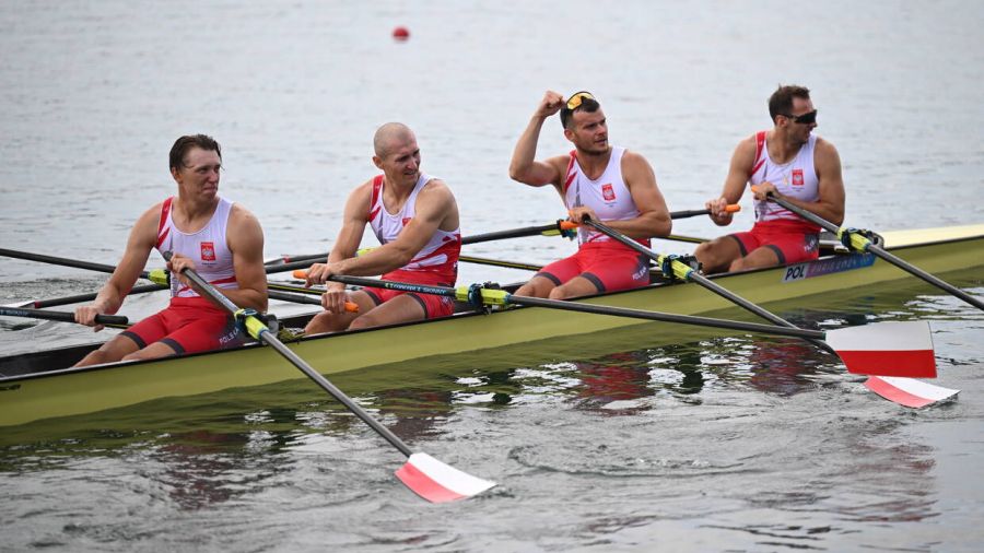 Mistrzostwa Polski w wioślarstwie Poznań - Medaliści olimpijscy w wioślarstwie (fot. PAP/Adam Warżawa)