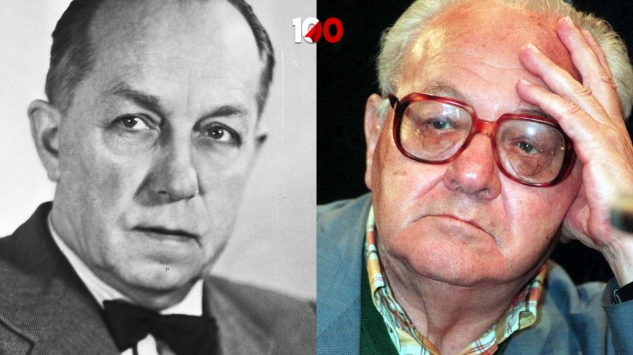 Leon Kruczkowski i Gustaw Herling-Grudziński. Pomimo dzielących ich fundamentalnych różnic, obydwaj chcieli zgłębić istotę zła tkwiącego w totalitaryzmie. Fot. PAP/Janusz Mazur