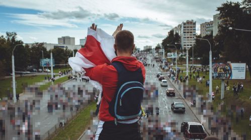 Удзельнік «Маршу герояў». Менск, Беларусь. 13 верасня 2020 года. Фота: Белсат