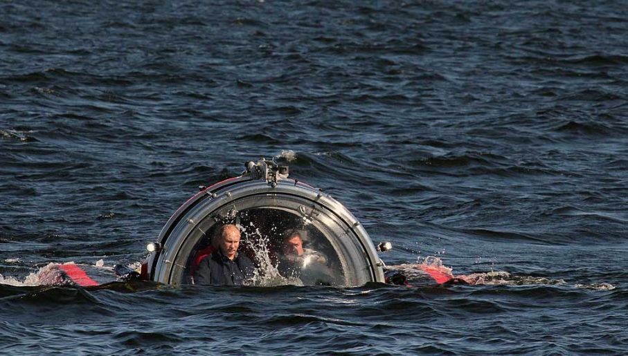 Władimir Putin w pobliżu Gotlandii, 2013 r. (fot. Sasha Mordovets/Getty Images)