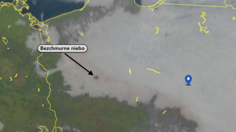 Bezchmurne niebo nad częścią Poznania (fot. FB/Łukasz Kuliński - Wielkopolski Łowca Burz)