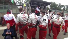Robert Kubica trzeci w wyścigu DTM (fot. TVP)