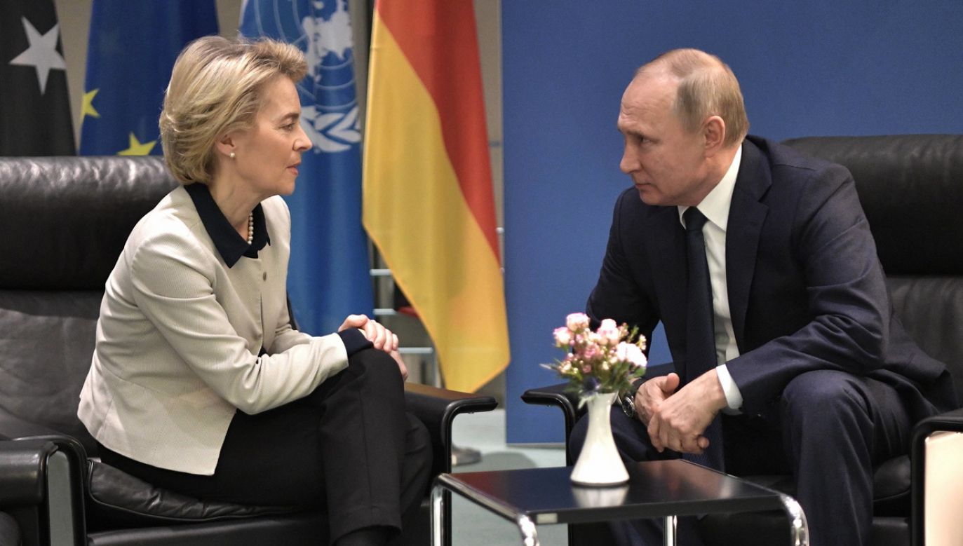 Ursula von der Leyen i Władimir Putin (fot. EPA/ALEXEI NIKOLSKY/SPUTNIK/: PAP/EPA)