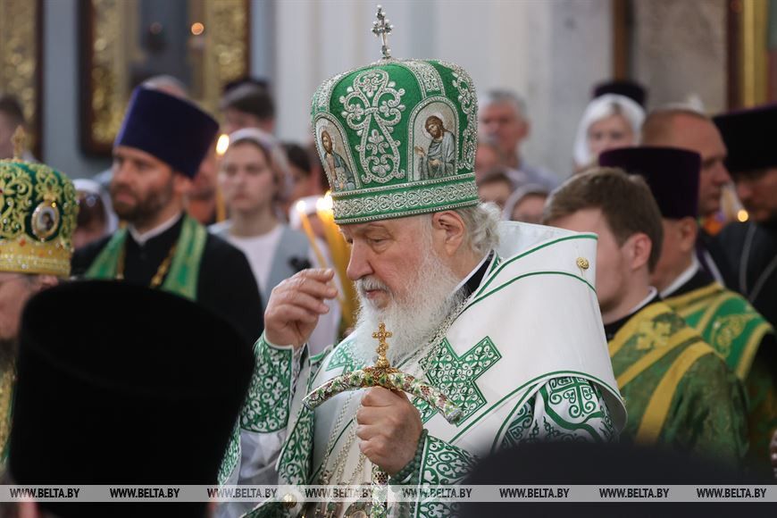 Патрыярх Кірыл у Менску, Беларусь. 4 чэрвеня 2022 года. (Фота: БелТА)