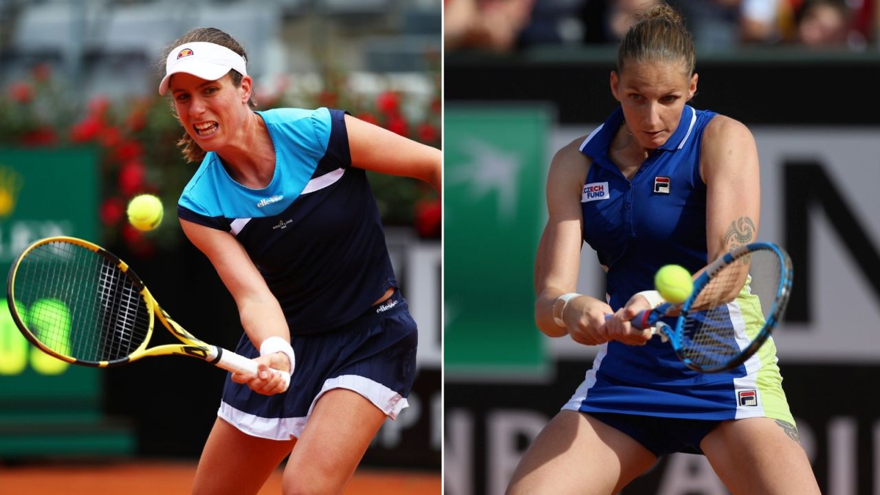 Tenis, WTA Rzym, finał J. Konta Ka. Pliskova (sport.tvp.pl)