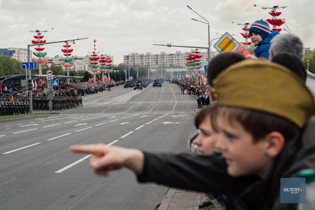 Здымак мае ілюстрацыйны характар. Вайсковы парад у Менску, Беларусь. 9 траўня 2020 года. (Фота: Белсат)