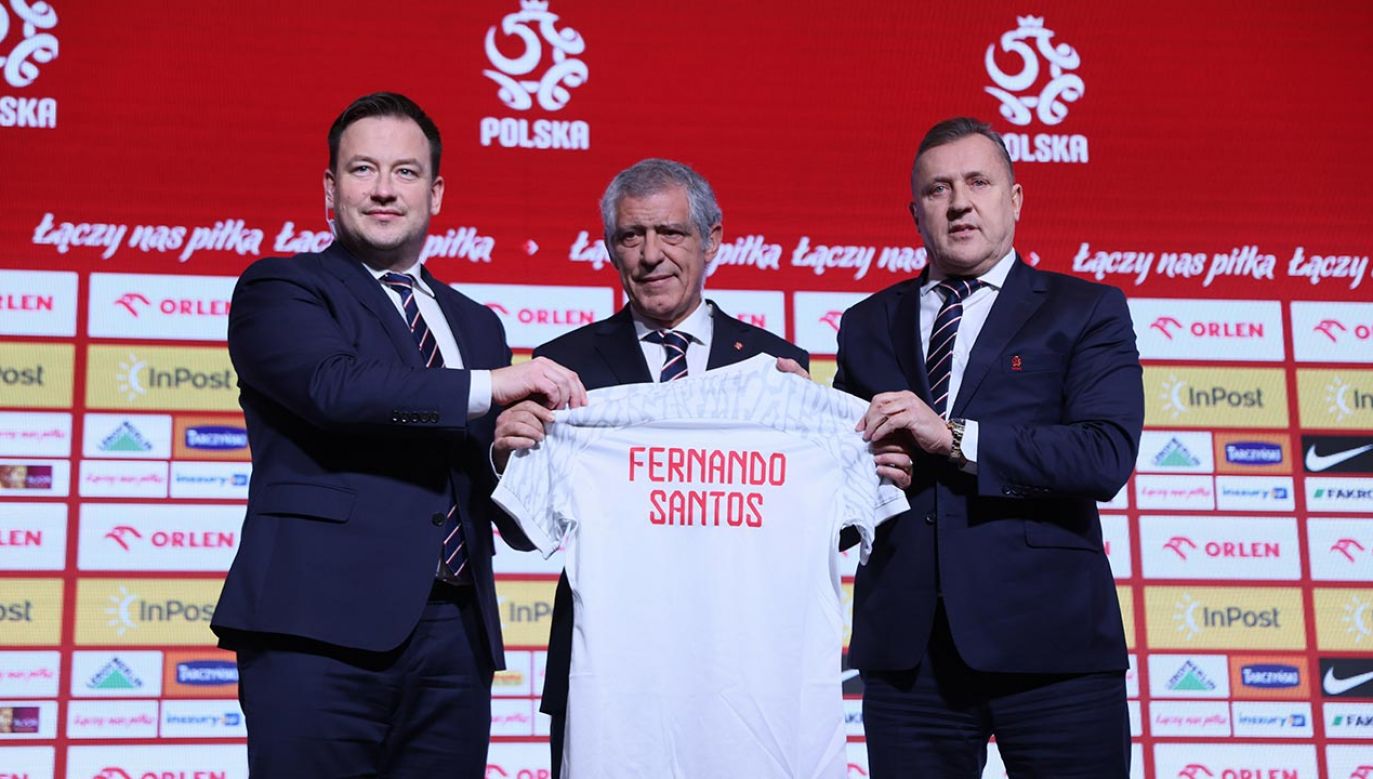 Fernando Santos został oficjalnie zaprezentowany jako selekcjoner piłkarskiej reprezentacji Polski (fot. PAP/Leszek Szymański)