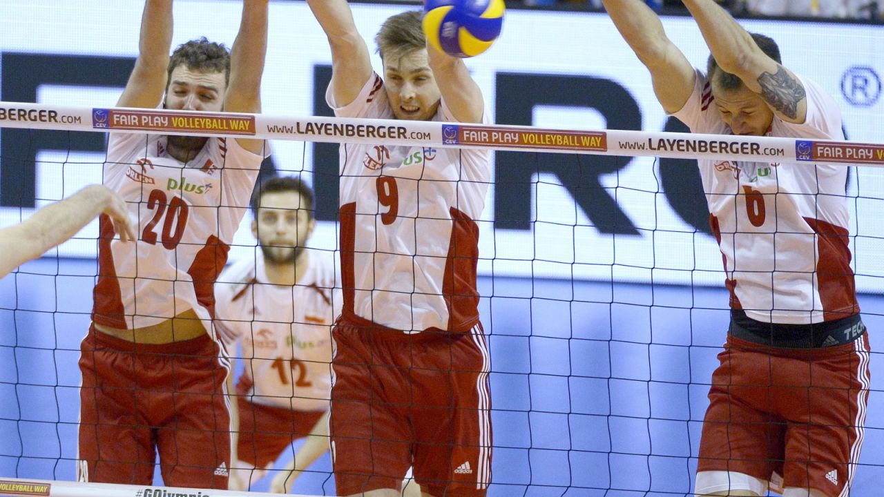 Od lewej: Mateusz Mika, Mateusz Bieniek i Bartosz Kurek (fot. PAP/Darek Delmanowicz)