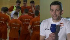 Patryk Rombel, trener reprezentacji Polski piłkarzy ręcznych (fot. TVP)