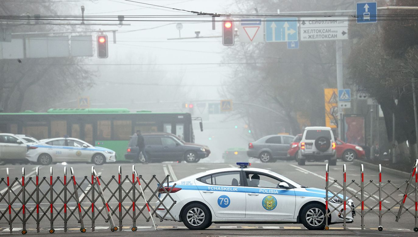 Zablokowane ulice w Kazachstanie (fot. Peter Kovalev\TASS via Getty Images)