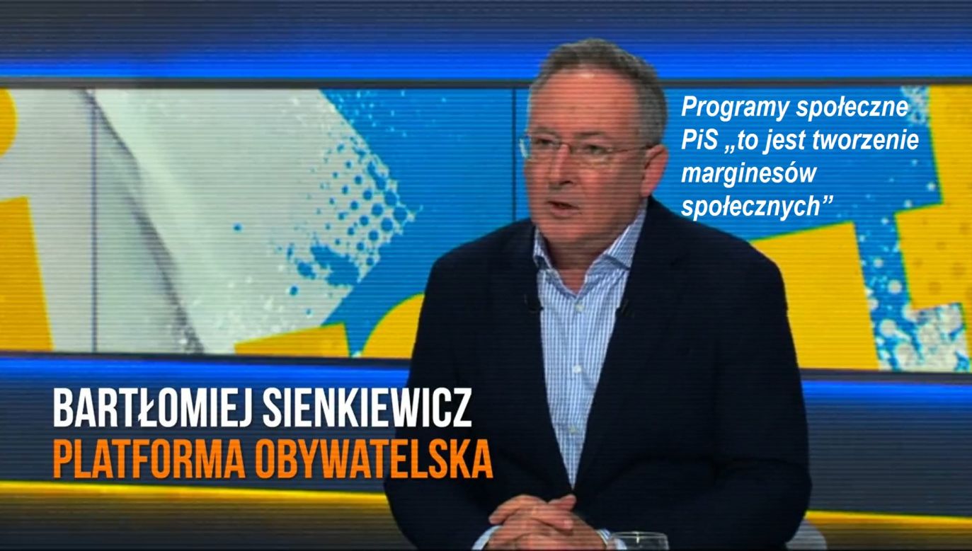 Bartłomiej Sienkiewicz i jego słowa zaprezentowane w trakcie konferencji prasowej (fot. twitter.com/pisorgpl)