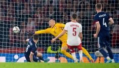 Gol Kierana Tierneya (fot. TVP)