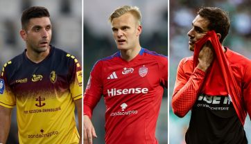 Efthymis Koulouris, Jonatan Braut Brunes i Aleks Petkow (fot. Getty Images)