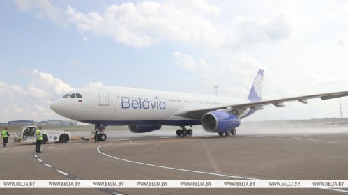 Першы «Airbus A330-200» у парку «Белавія». Фота: belta.by