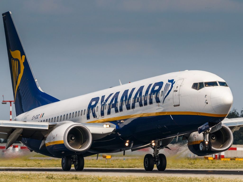 Самалёт «Ryanair». (Фота: Shutterstock / Rebius)