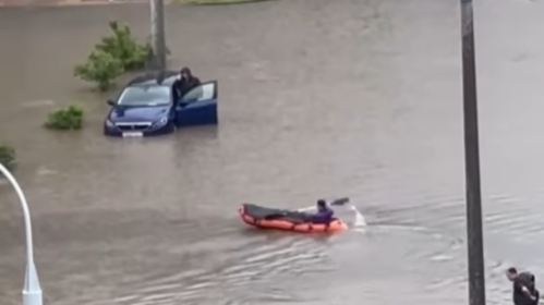 Minsk is going under water. Downpour on July 15. Photo: screenshot from video / mc_maxim / Instagram