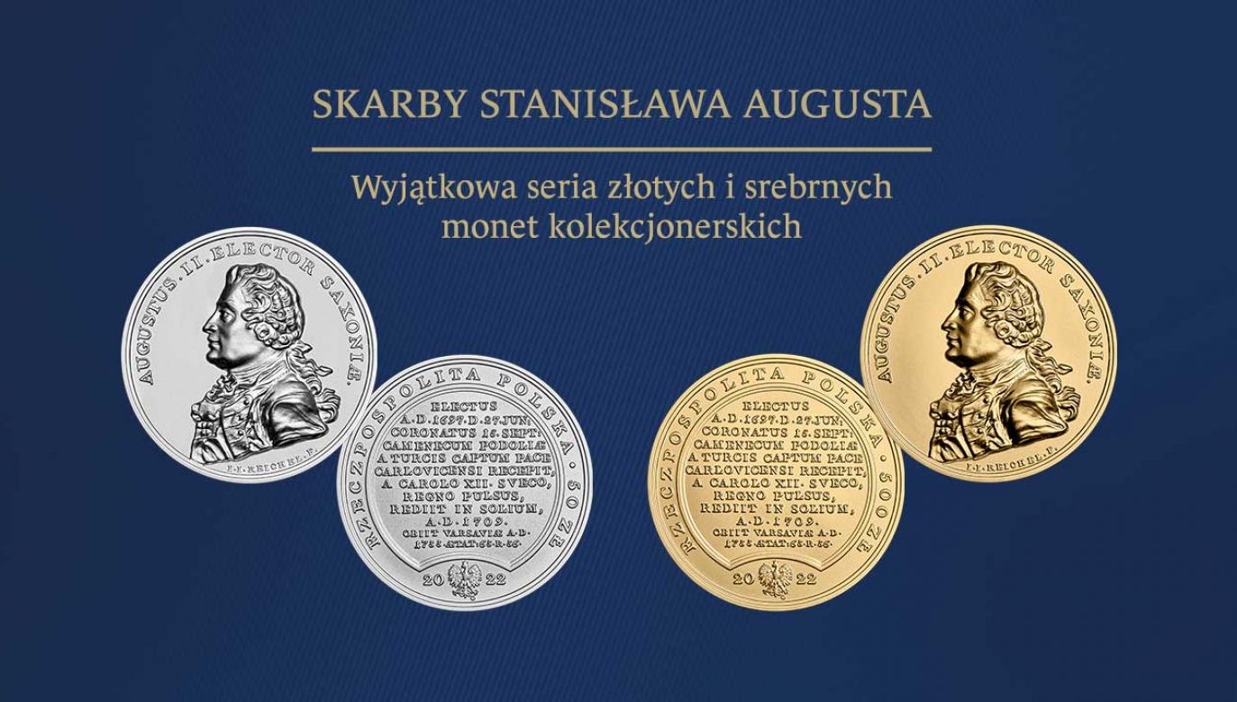 Kolekcjonerskie monety z podobizną Augusta II Mocnego (fot. NBP)
