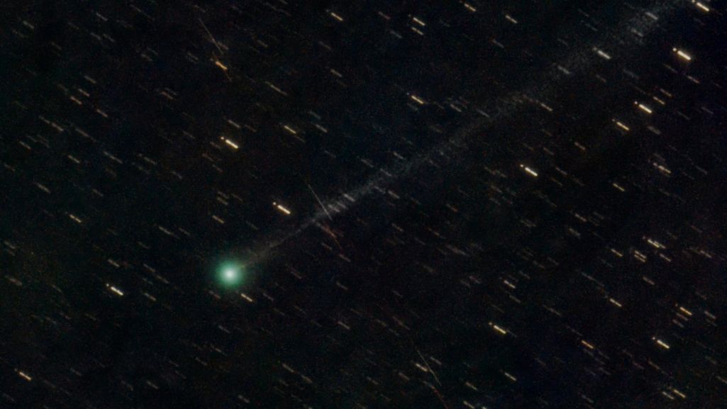 Kometa C/2025 F2 (SWAN) uwieczniona na zdjęciu z 7 kwietnia 2025 roku. Fot. C messier/ Wikimedia Commons