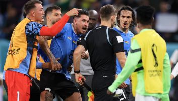 Reprezentacja Urugwaju rozwścieczona po zakończeniu meczu z Ghaną