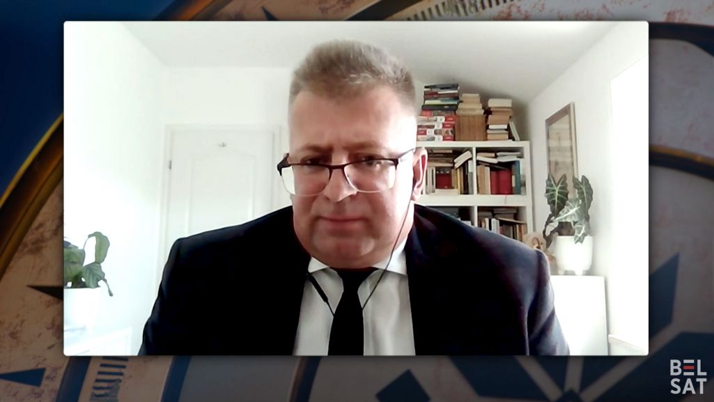 Мар’юш Волас – прафесар Універсітэту Камісіі нацыянальнай адукацыі ў Кракаве, былы сталы прадстаўнік Польскай акадэміі навук пры Расейскай акадэміі навук (2007–2011), Польшча. Скрыншот з праграмы «Intermarium»