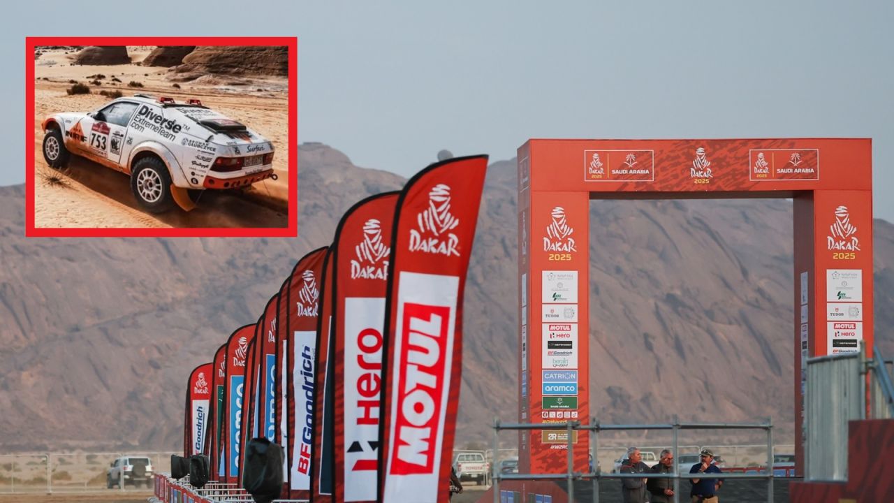 Tomasz Staniszewski i Stanisław Postawka ścigają się w Rajdzie Dakar ponad 40-letnim Porsche 924 (fot. Getty Images/Instagram.com/postawka_rally_team/)