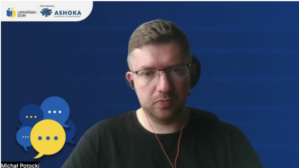 Журналіст «Dziennik Gazeta Prawna» Міхал Патоцкі у эфіры «Белсат Zoom». 6 жніўня 2024 года. Скрыншот: Белсат