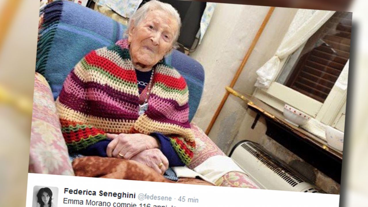 Emma Morano urodziła się jeszcze w XIX wieku (fot. Twitter/fedesene) Emma Morano urodziła się jeszcze w XIX wieku (fot. Twitter/fedesene)