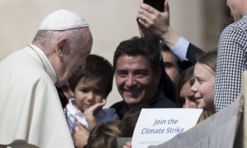 Z papieżem Franciszkiem. Fot. Massimo Valicchia/NurPhoto via Getty Images
