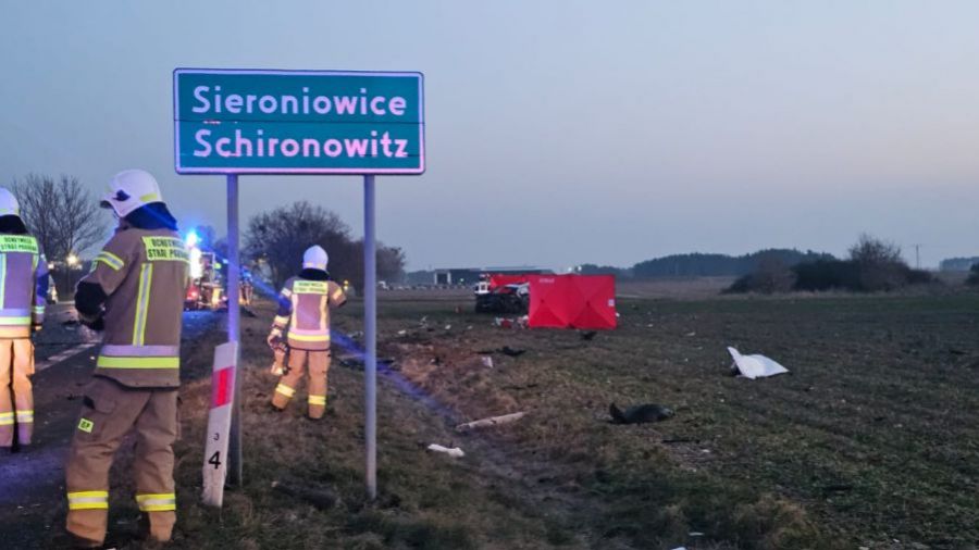 Umyślnie naruszył zasady bezpieczeństwa. Jest akt oskarżenia ws. tragicznego wypadku w Sieroniowicach (fot KPP w Strzelcach Opolskich)