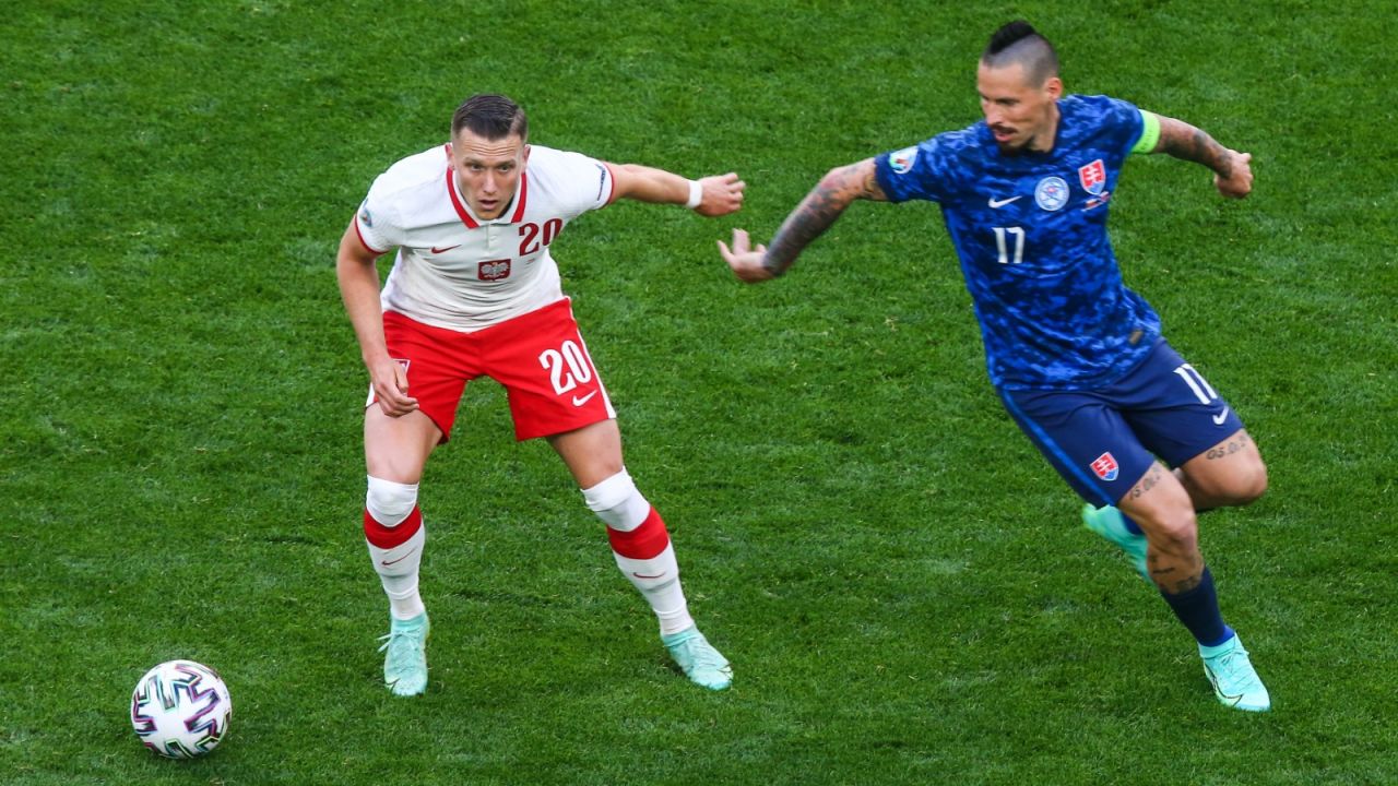 Piotr Zieliński (z lewej) i Marek Hamsik grali wspólnie w SSC Napoli (fot. Getty)