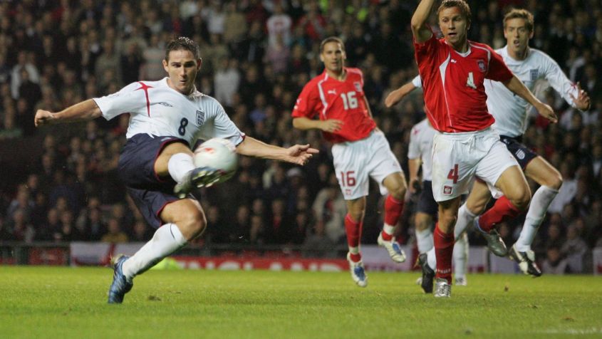 Frank Lampard w meczu z Polską (fot. Getty Images)