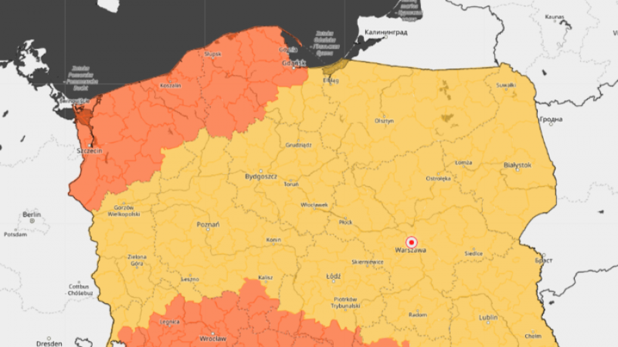 Prognoza pogody, Wielkopolska, burze i upały, ostrzeżenie IMGW (fot. IMGW)