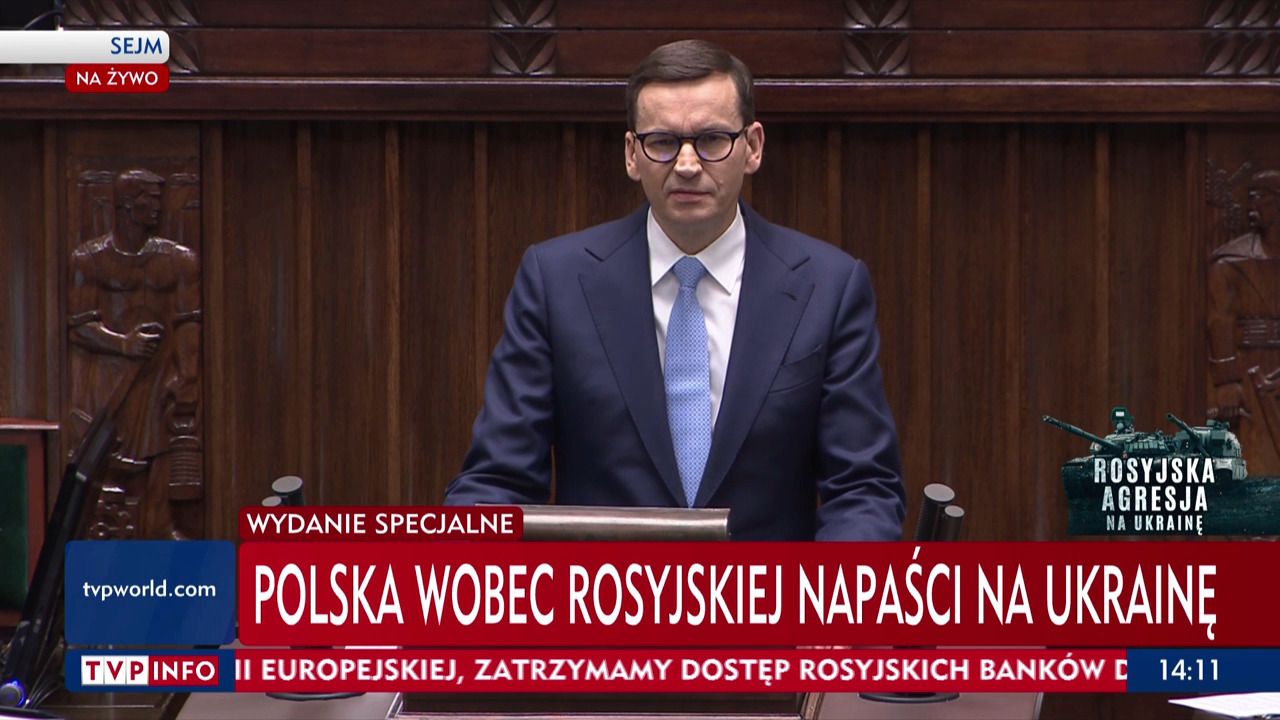 Wystąpienie Premiera Mateusza Morawieckiego W Sejmie Nt Wojny Na Ukrainie Tvp Info 9966