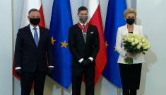 Robert Lewandowski odznaczony Krzyżem Komandorski Orderu Odrodzenia Polski (fot. TVP)