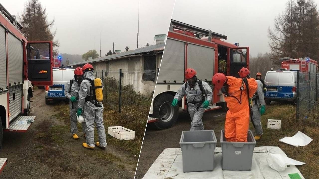 Na miejscu pracowała specjalistyczna grupa ratownictwa chemicznego straży pożarnej (fot. PSP w Tarnowie)
