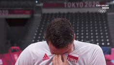 Fabian Drzyzga po Polska – Francja (fot. TVP)