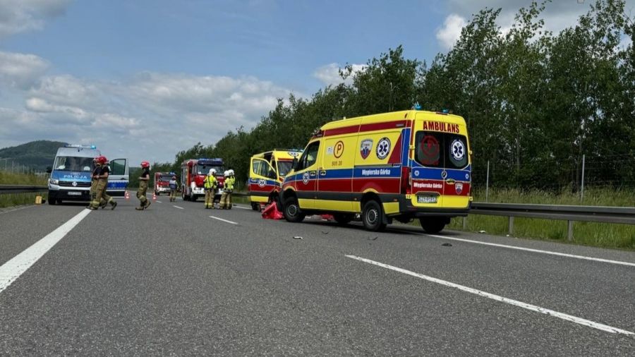 Policja wyznaczyła objazdy przez DK1. Fot. Śląska Policja