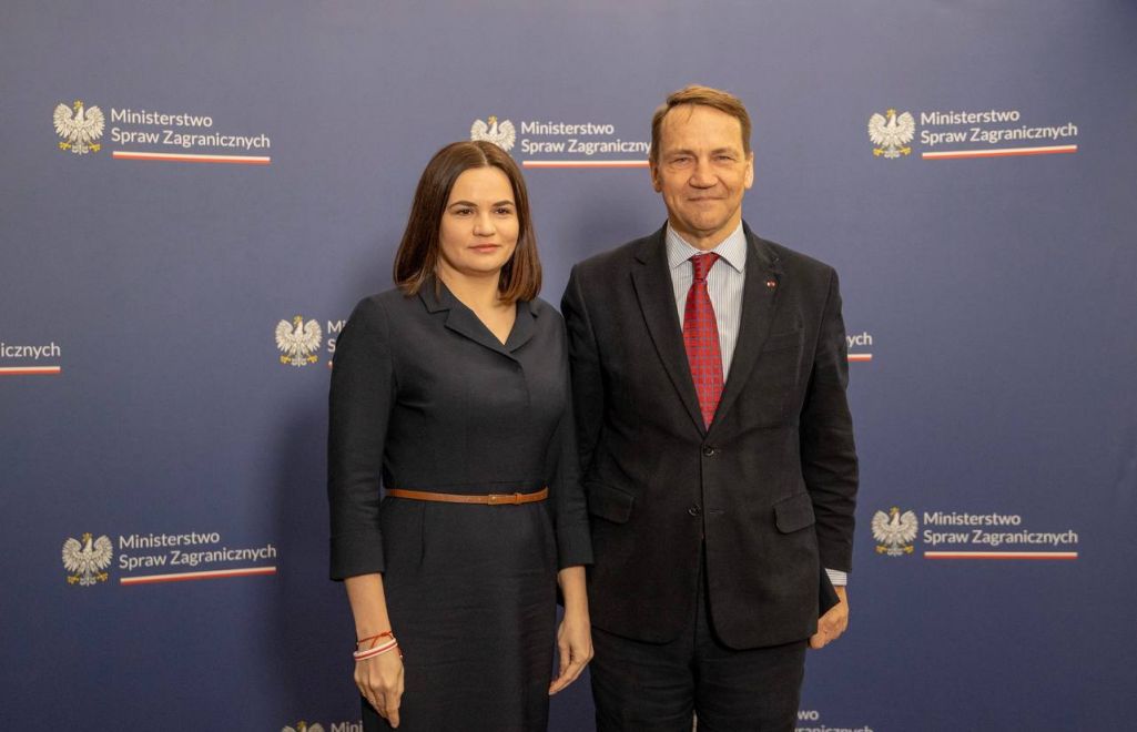 Святлана Ціханоўская і Радослаў Сікорскі. (Фота: tsikhanouskaya / Telegram)