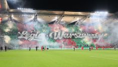 Oprawa na meczu Legia - Napoli (fot. PAP)