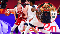 Adam Waczyński i Marcin Gortat (fot. Getty Images)