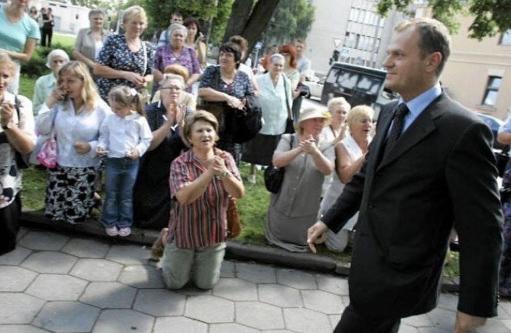 Дональд Туск у Горадні ў 2005 годзе. Крыніца: backtobelarus / Instagram