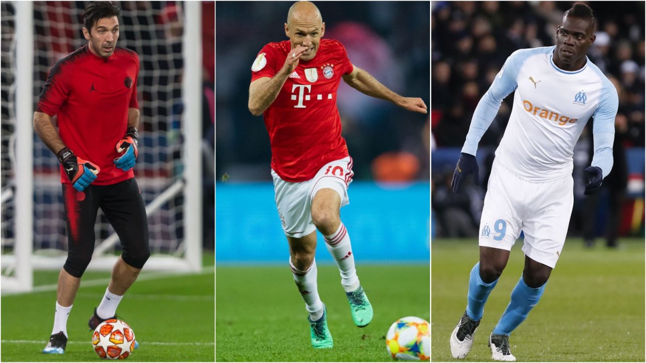 Gianluigi Buffon, Arjen Robben, Mario Balotelli (fot. Getty Images)