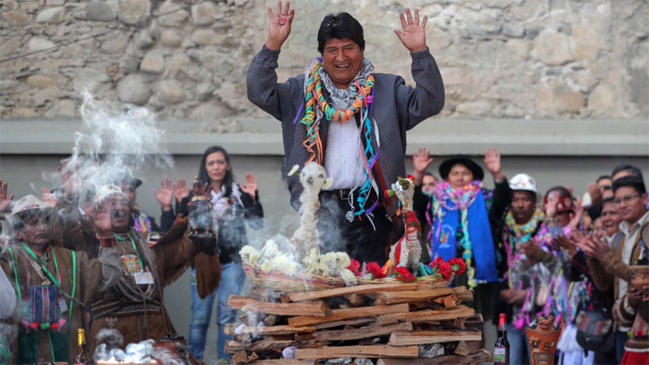 Evo Morales chce rządzić czwartą kadencję, wbrew woli narodu (fot. PAP/EPA/Martin Alipaz)