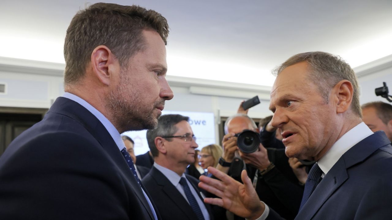 Rafał Trzaskowski i Donald Tusk (fot. PAP/Leszek Szymański)