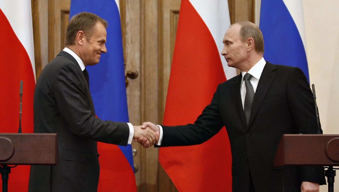 Donald Tusk i Władimir Putin (fot. Jerzy Dudek / Forum)