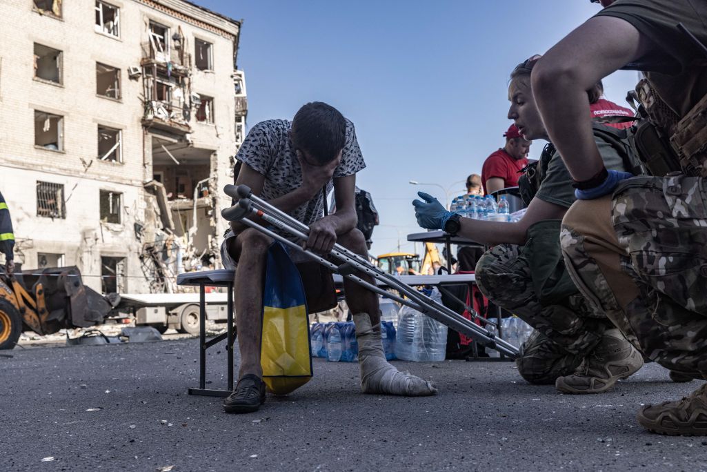 Наступствы атакі войскаў РФ на Харкаў. 22 чэрвеня 2024 г. (Фота: Titov Yevhen/ABACA / Abaca Press / Forum)