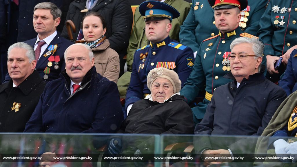 Аляксандр Лукашэнка на парадзе 9 траўня ў Маскве. (Фота: president.gov.by)