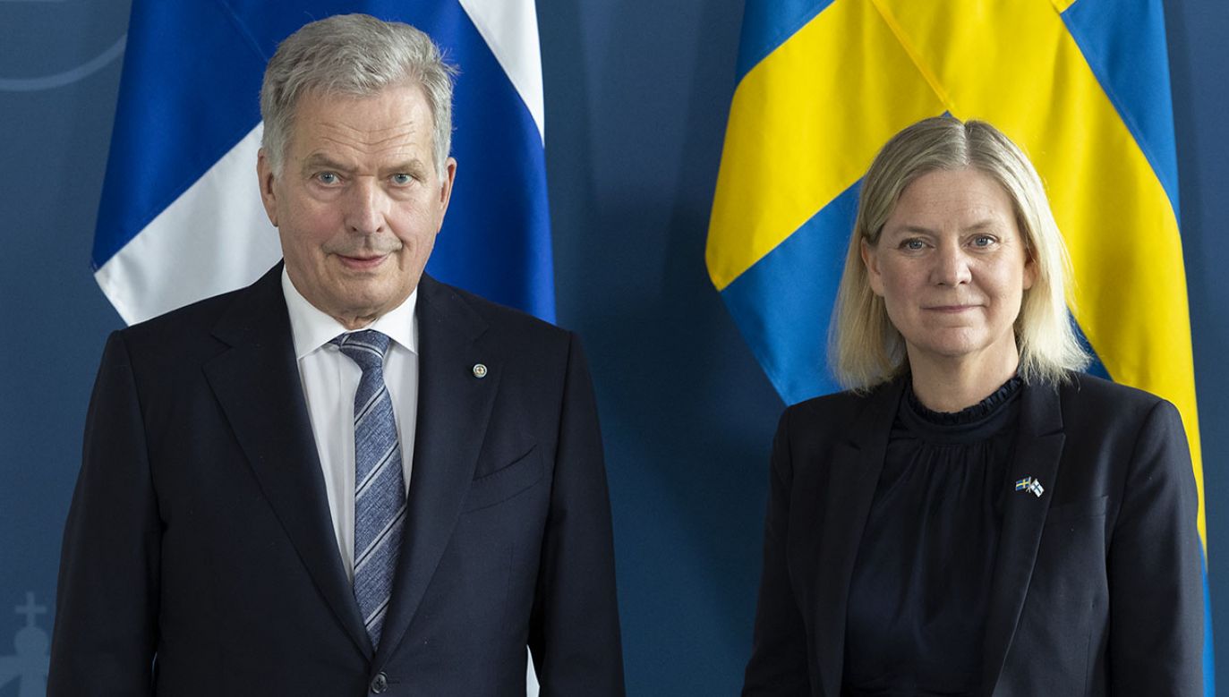 Prezydent Finlandii Sauli Niinistö i premier Szwecji Magdalena Andersson(fot.  Michael Campanella/Getty Images)