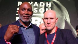 Lennox Lewis, Krzysztof Włodarczyk (fot. PAP/Marcin Cholewiński)