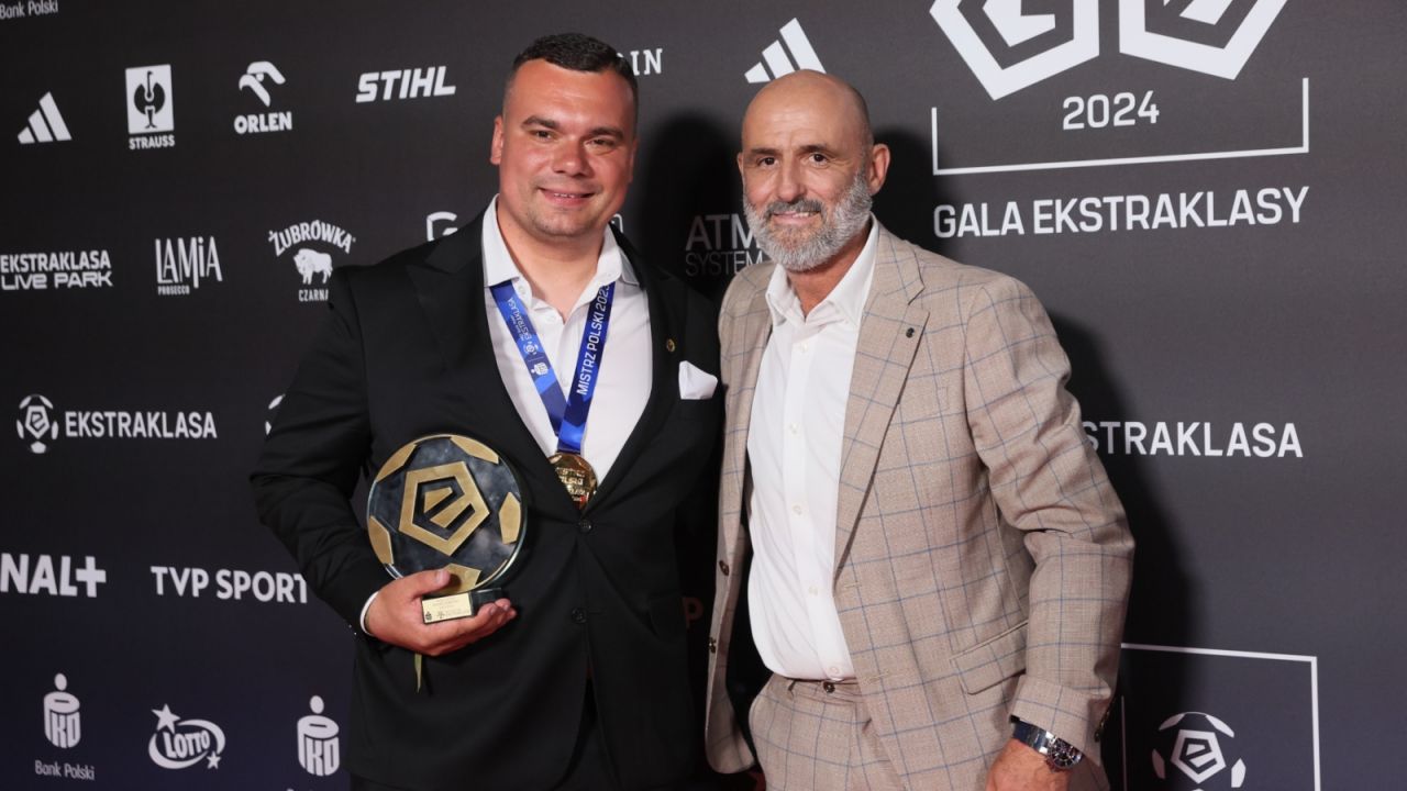 Adrian Siemieniec i Michał Probierz (fot. PAP)